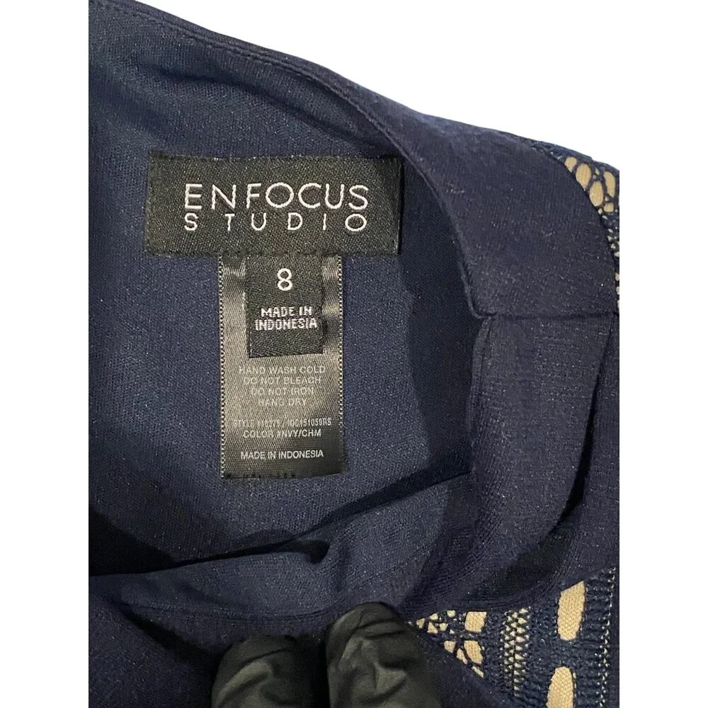 En Focus Studio Womens Geometric Pattern Dress Size 8 - Picture 2 of 4